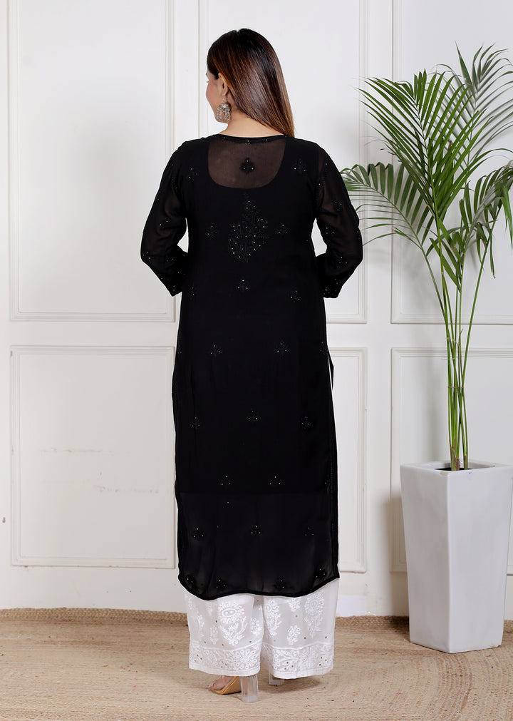 Nora chikankari viscose Long Kurti