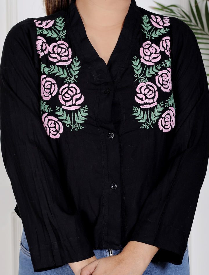 Cotton Chikankari Crop top