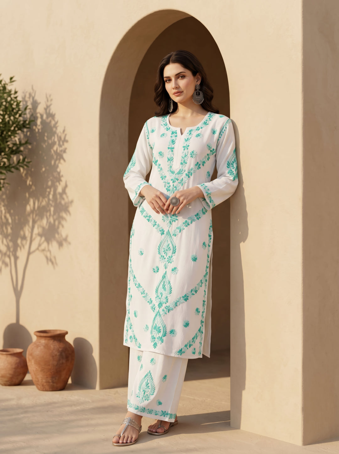 Ravina rayon Chikankari Co-ord set