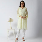 Najma Kota Doriya Chikankari Long Kurti