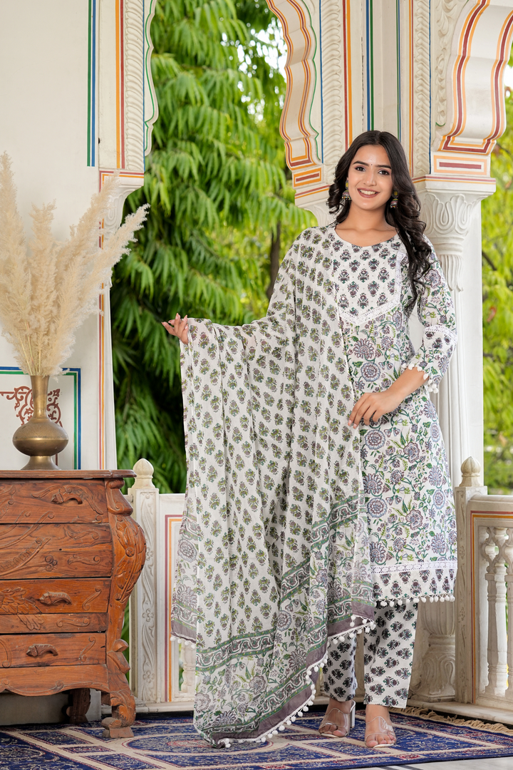 CHANDA COTTON PRINTED DUPATTA SET