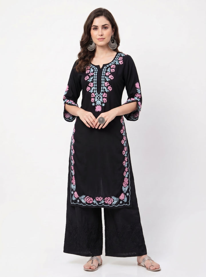 Delnaz Rayon Chikankari Kurti