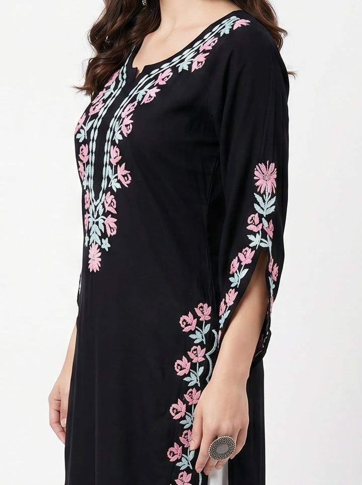 Delnaz Rayon Chikankari Kurti