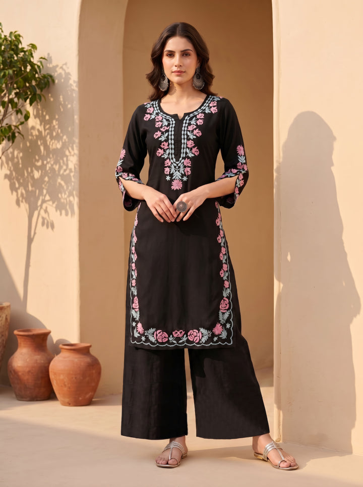 Delnaz Rayon Chikankari Kurti