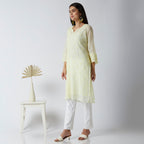 Najma Kota Doriya Chikankari Long Kurti