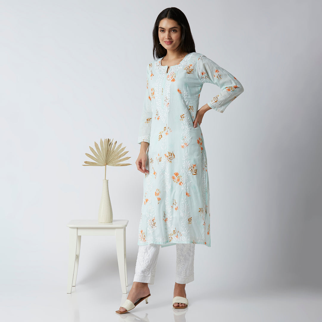 MAHIRA MUL COTTON PRINTED LONG KURTI