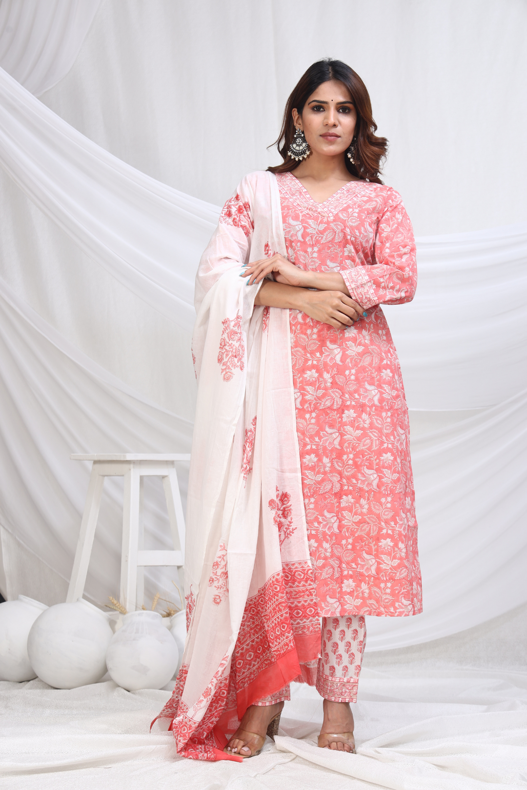 ISHITA COTTON PRINTED DUPATTA SET