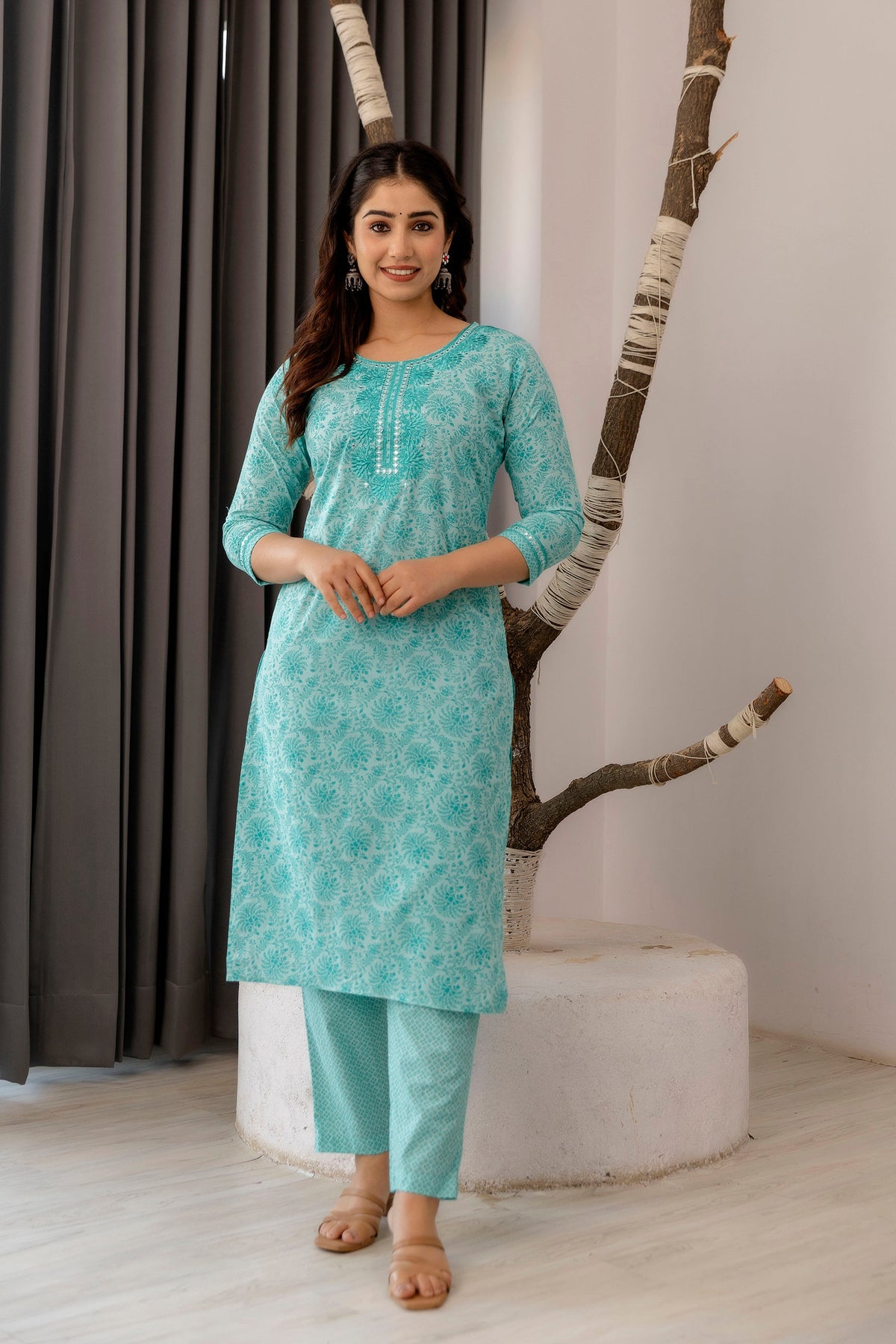 Aabha Cotton Printed Dupatta Set