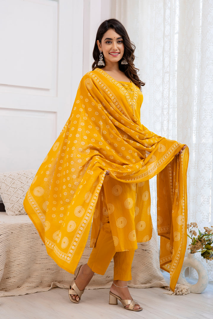 AARUSHI COTTON PRINTED DUPATTA SET