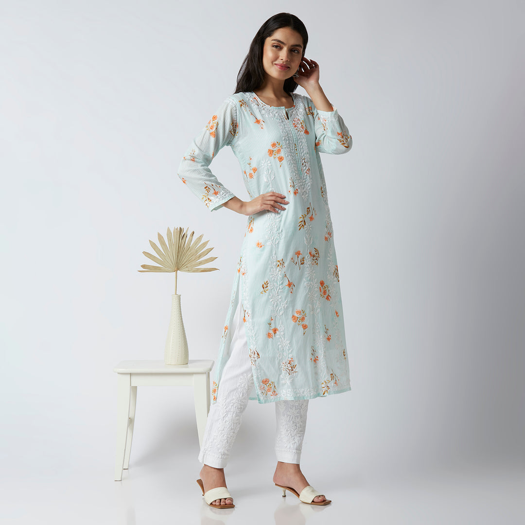 MAHIRA MUL COTTON PRINTED LONG KURTI