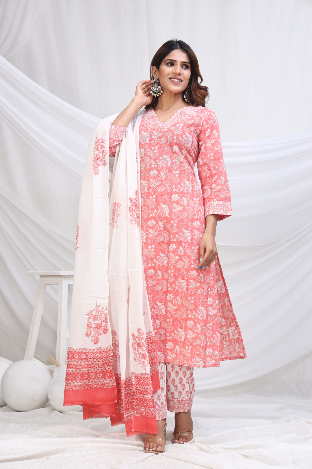 ISHITA COTTON PRINTED DUPATTA SET