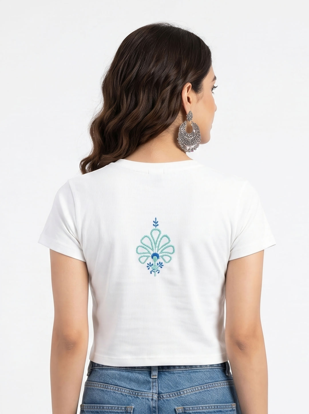 Jenny Chikankari short t shirt