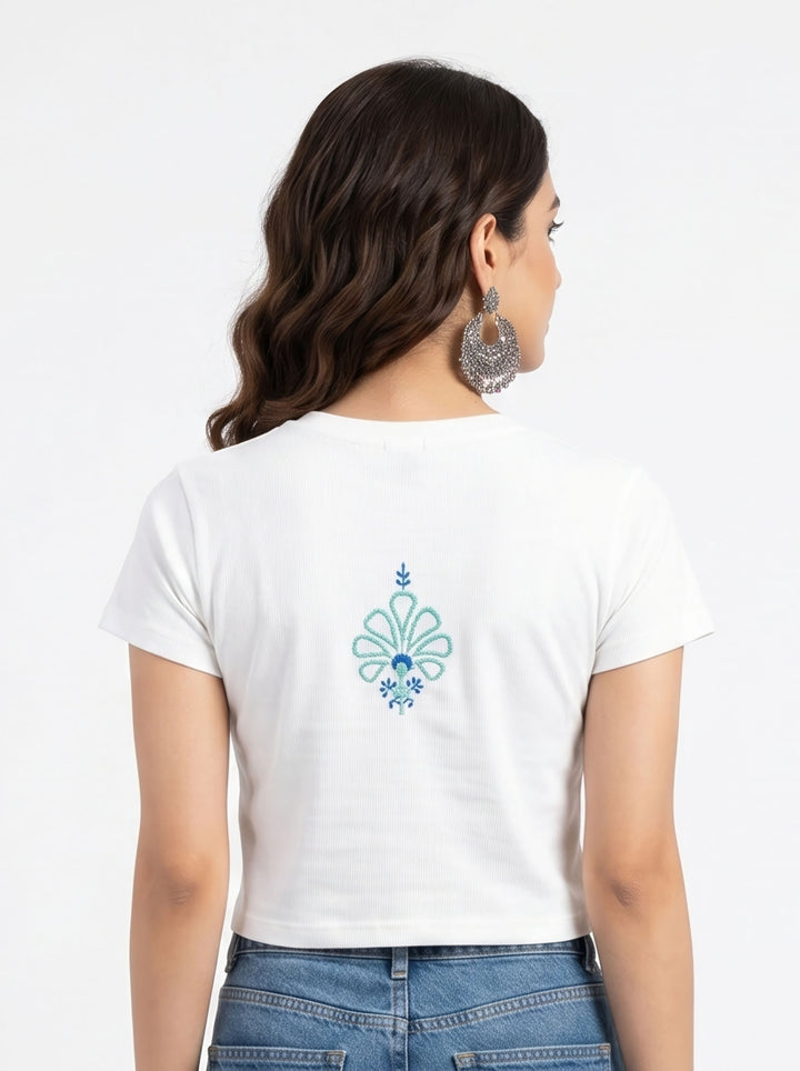 Jenny Chikankari short t shirt