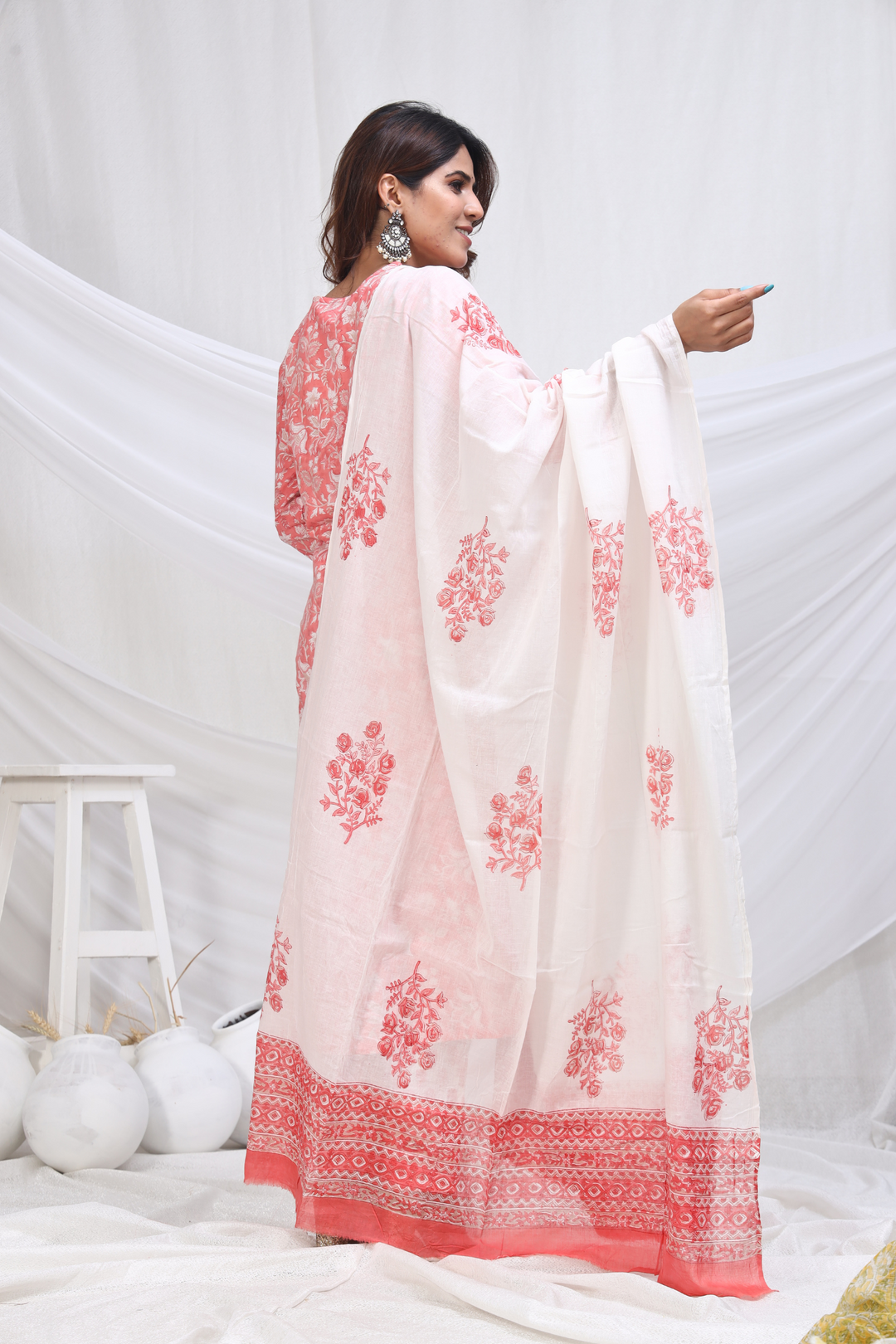 ISHITA COTTON PRINTED DUPATTA SET