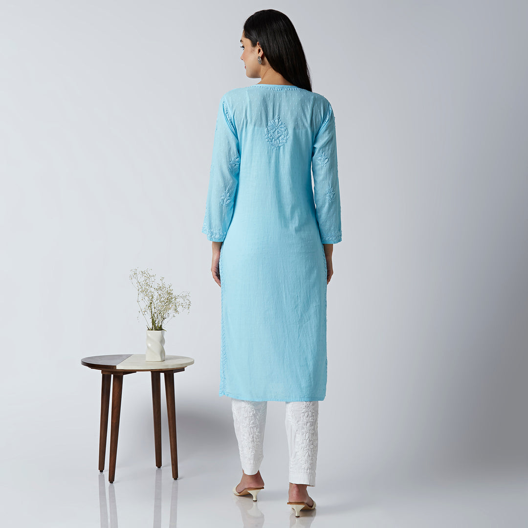 MAAHI DOBBY COTTON CHIKANKARI KURTI