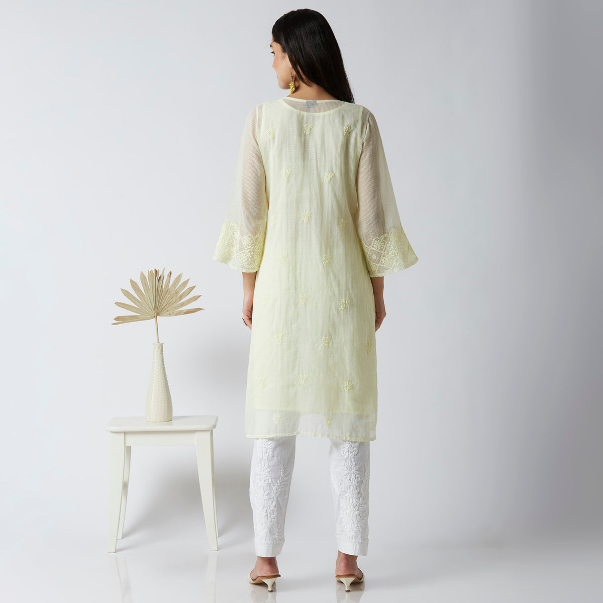 Najma Kota Doriya Chikankari Long Kurti