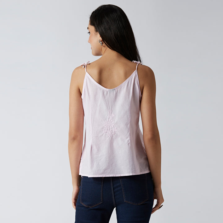 GENZ CUTE CHIKANKARI SHORT TOP