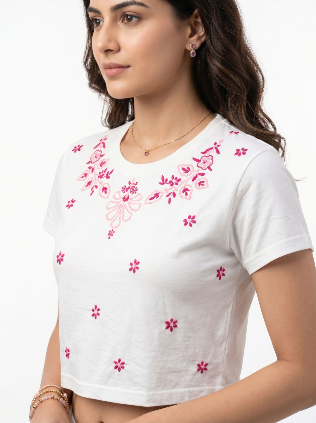 Jenny Chikankari short t shirt