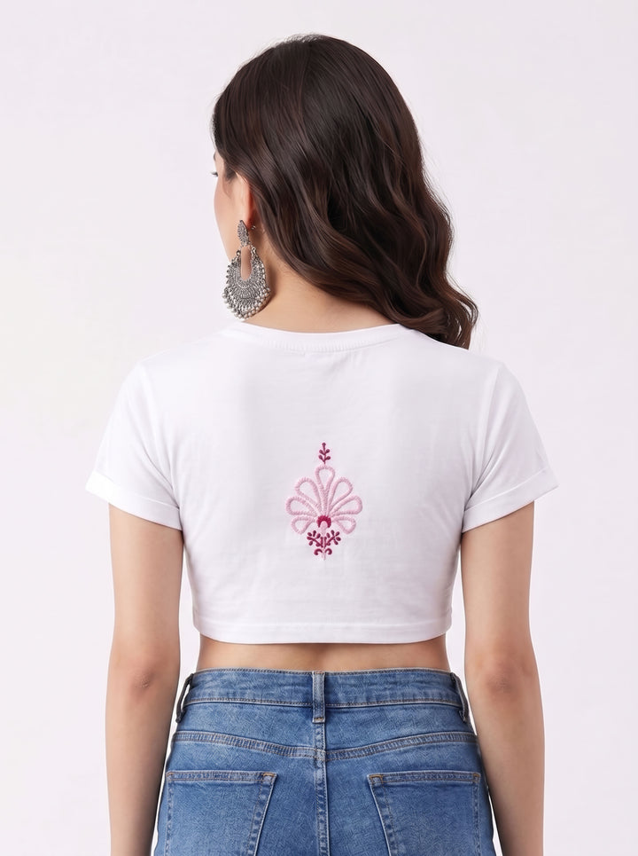 Jenny Chikankari short t shirt