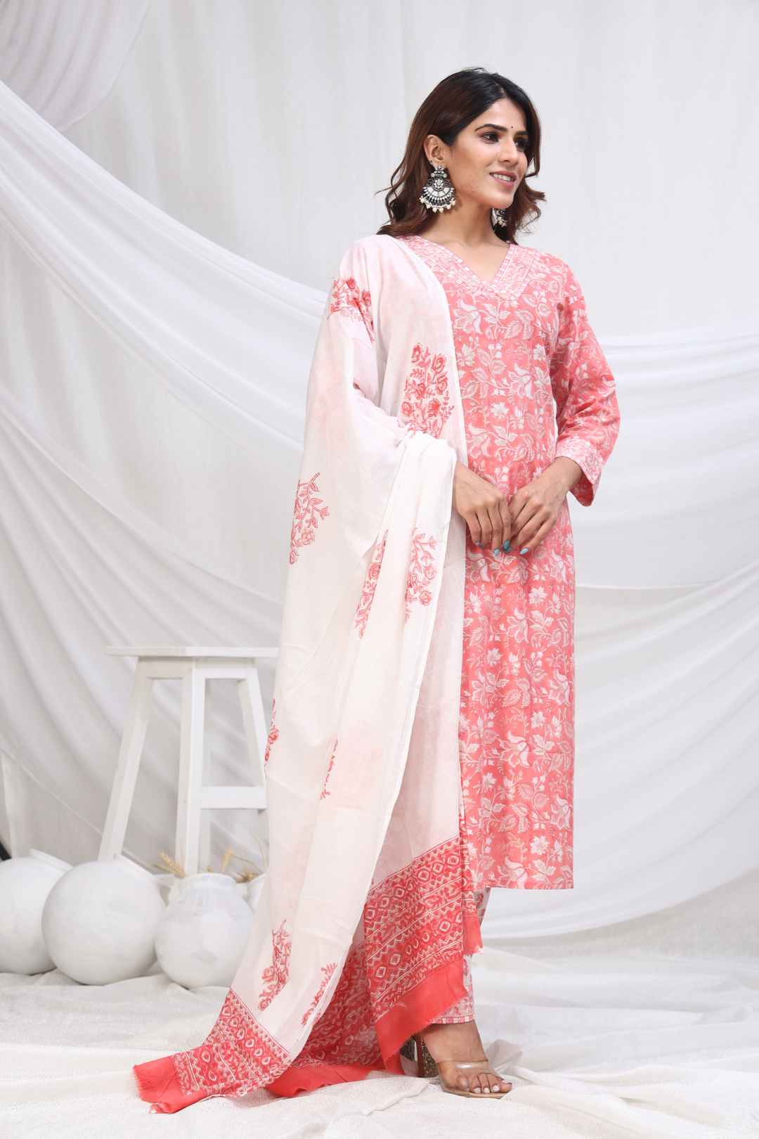 ISHITA COTTON PRINTED DUPATTA SET