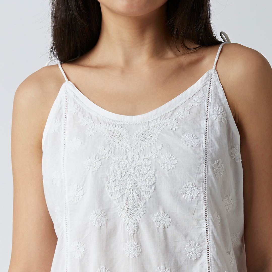 GENZ CUTE CHIKANKARI SHORT TOP