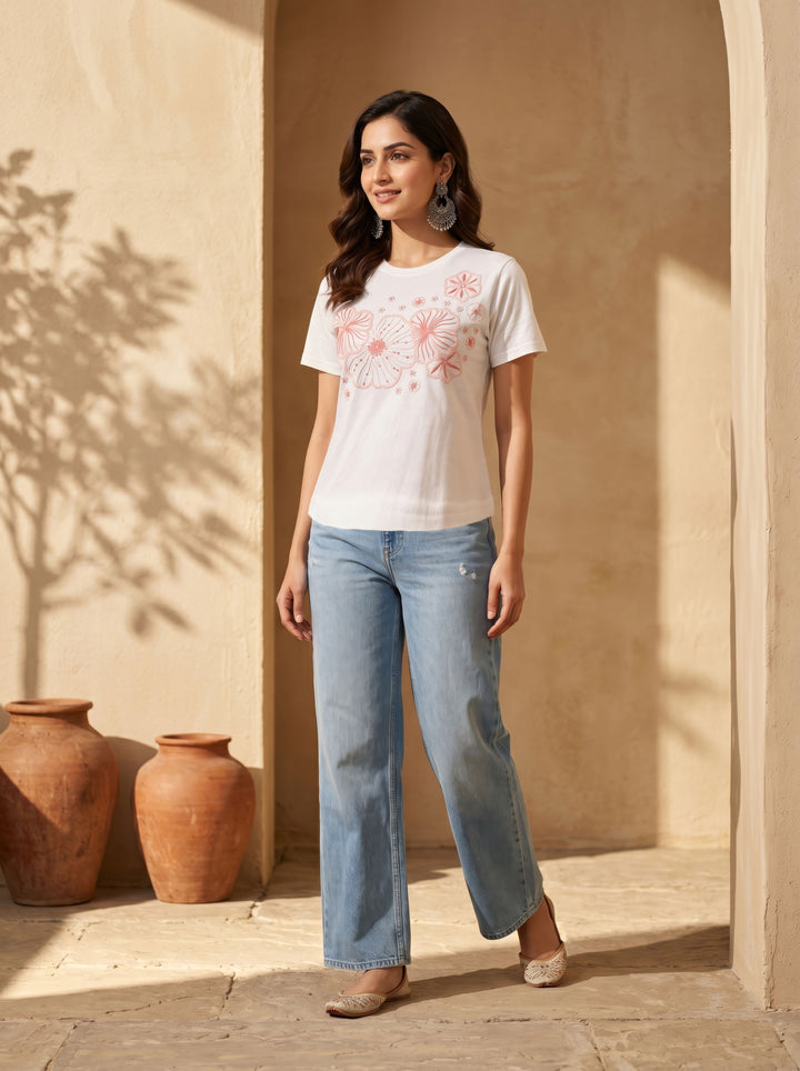 Suzzane Chikankari T shirt