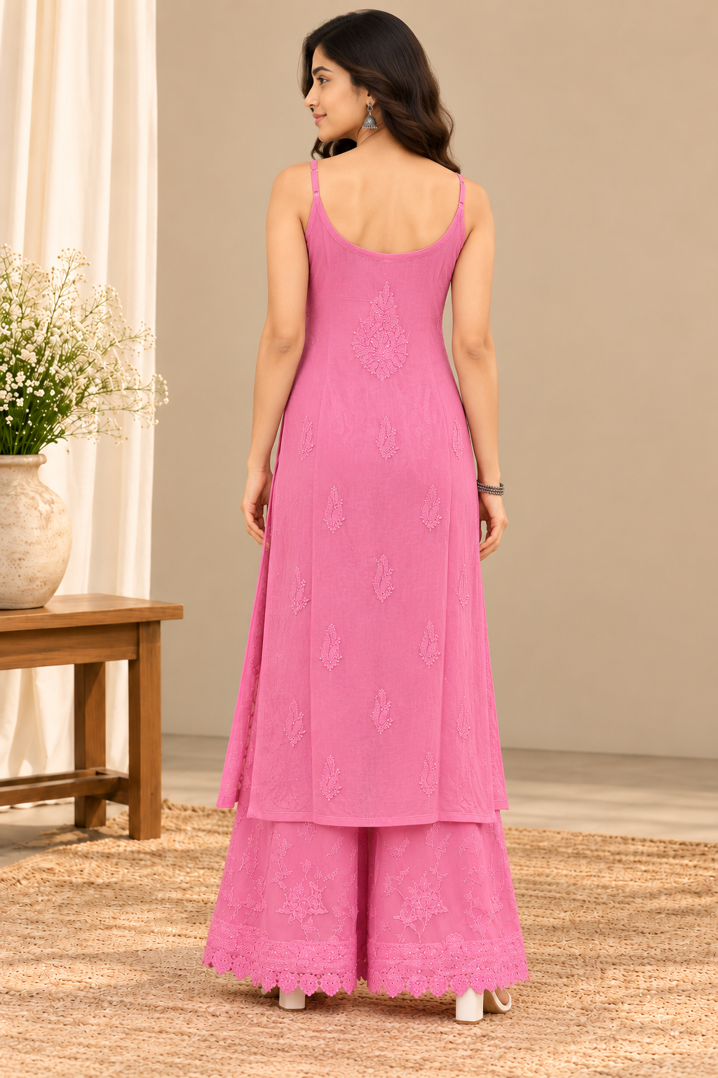 Mannat Georgette Spaghetti full dress