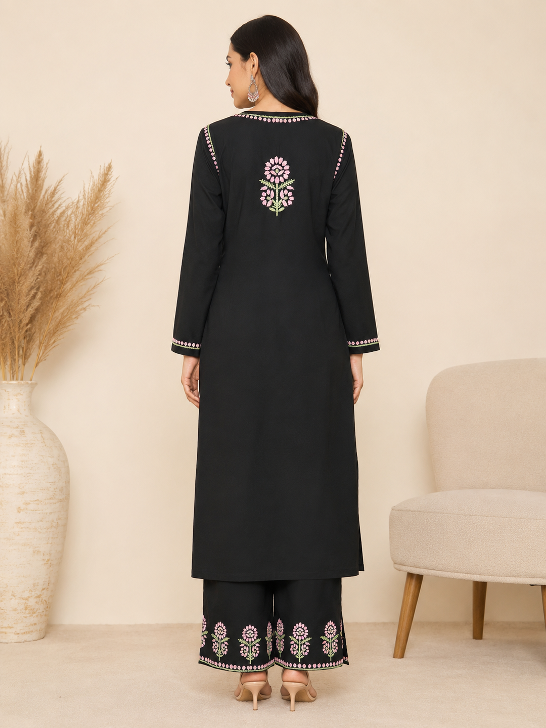 Rayon Chikankari Co-ord Set