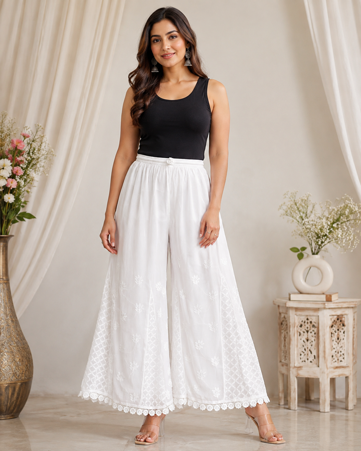 Georgette Chikankari Palazo