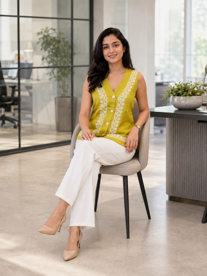 Zainab Chikankari Cotton Top