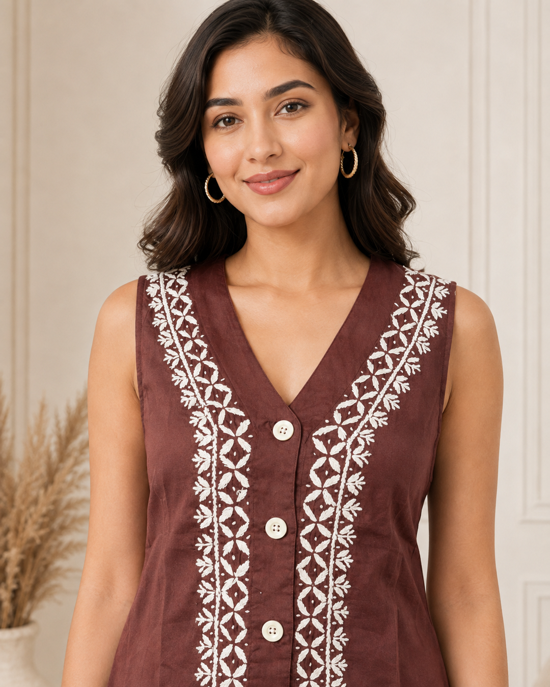 Zainab Chikankari Cotton Top
