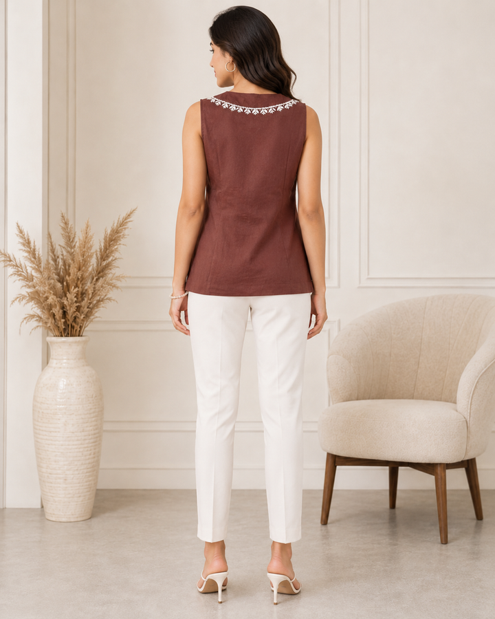 Zainab Chikankari Cotton Top