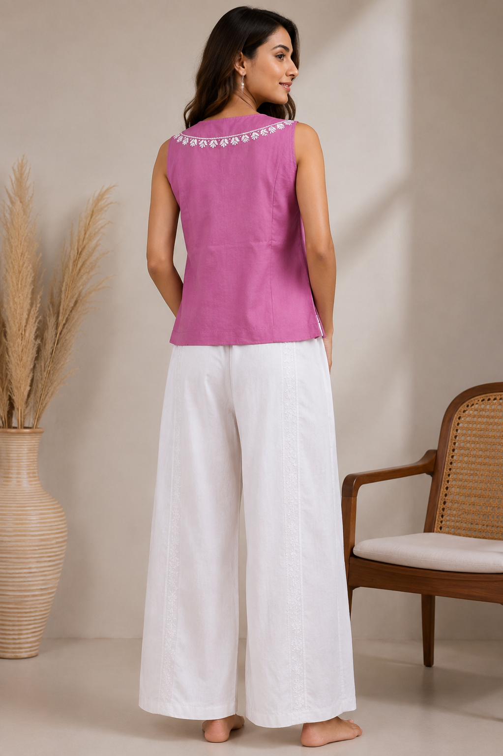 Zainab Chikankari Cotton Top