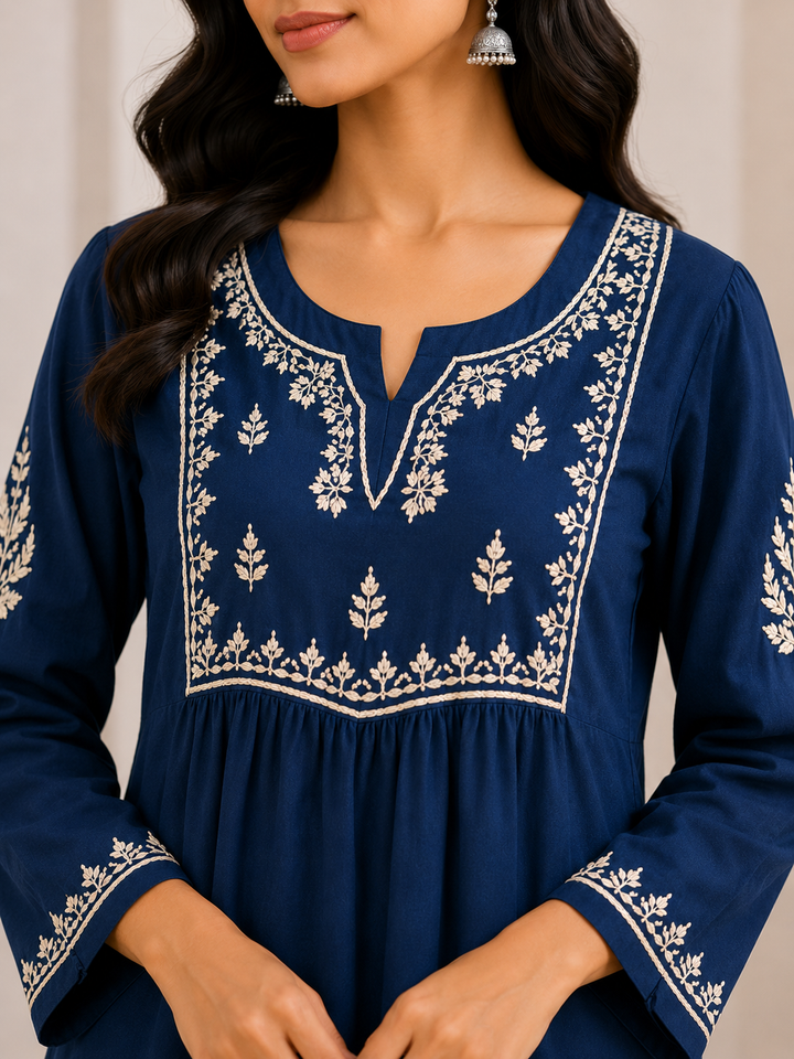 Cotton chikankari Co-ord set