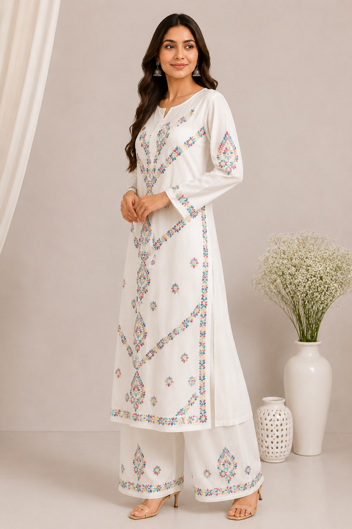 Ravina rayon Chikankari Co-ord set