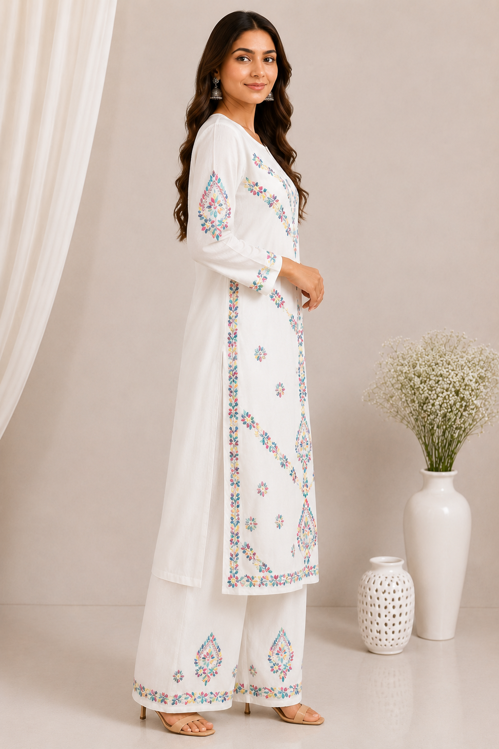 Ravina rayon Chikankari Co-ord set