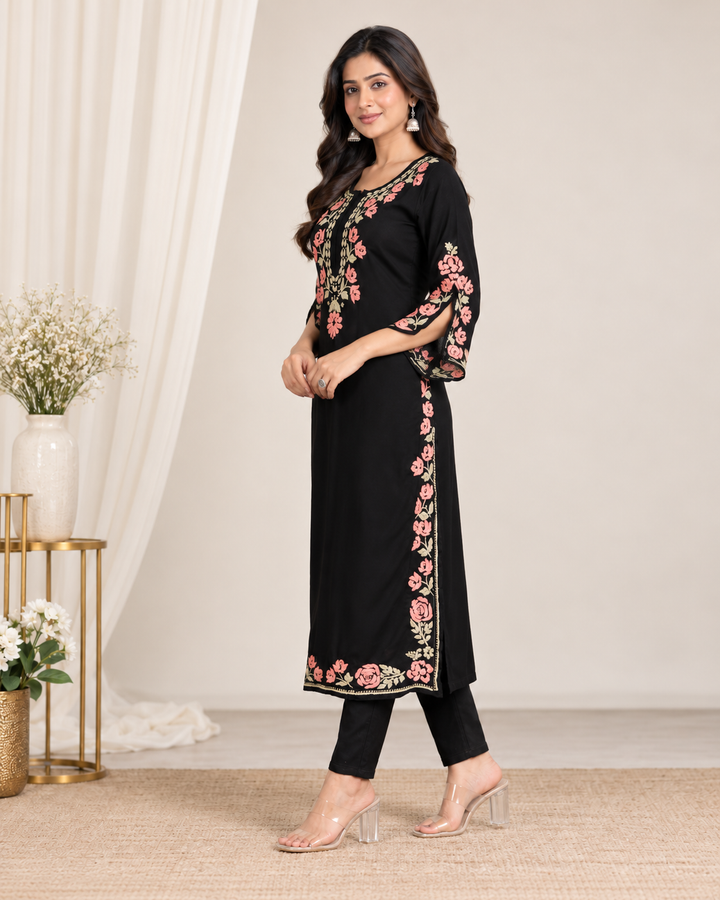 Delnaz chikankari long kurti