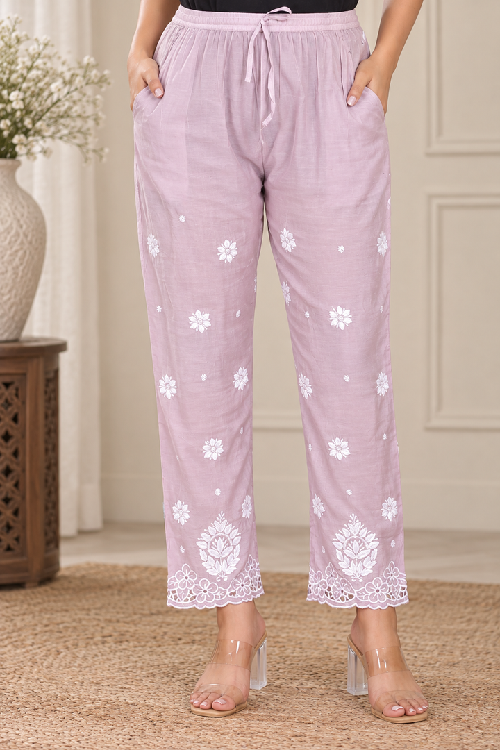 Muslin Chikankari Cutwork Co-ord Set