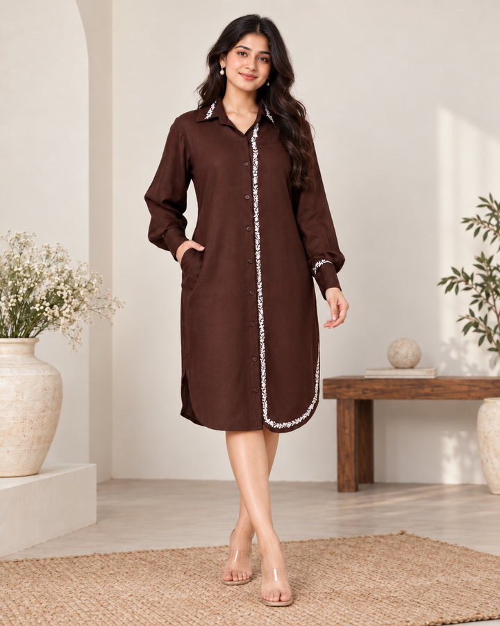 Hareem Cotton Chikankari Long shirt