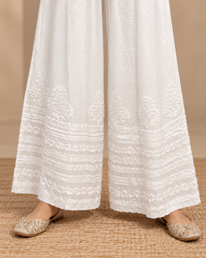 Pintex Cotton Chikankari Palazo