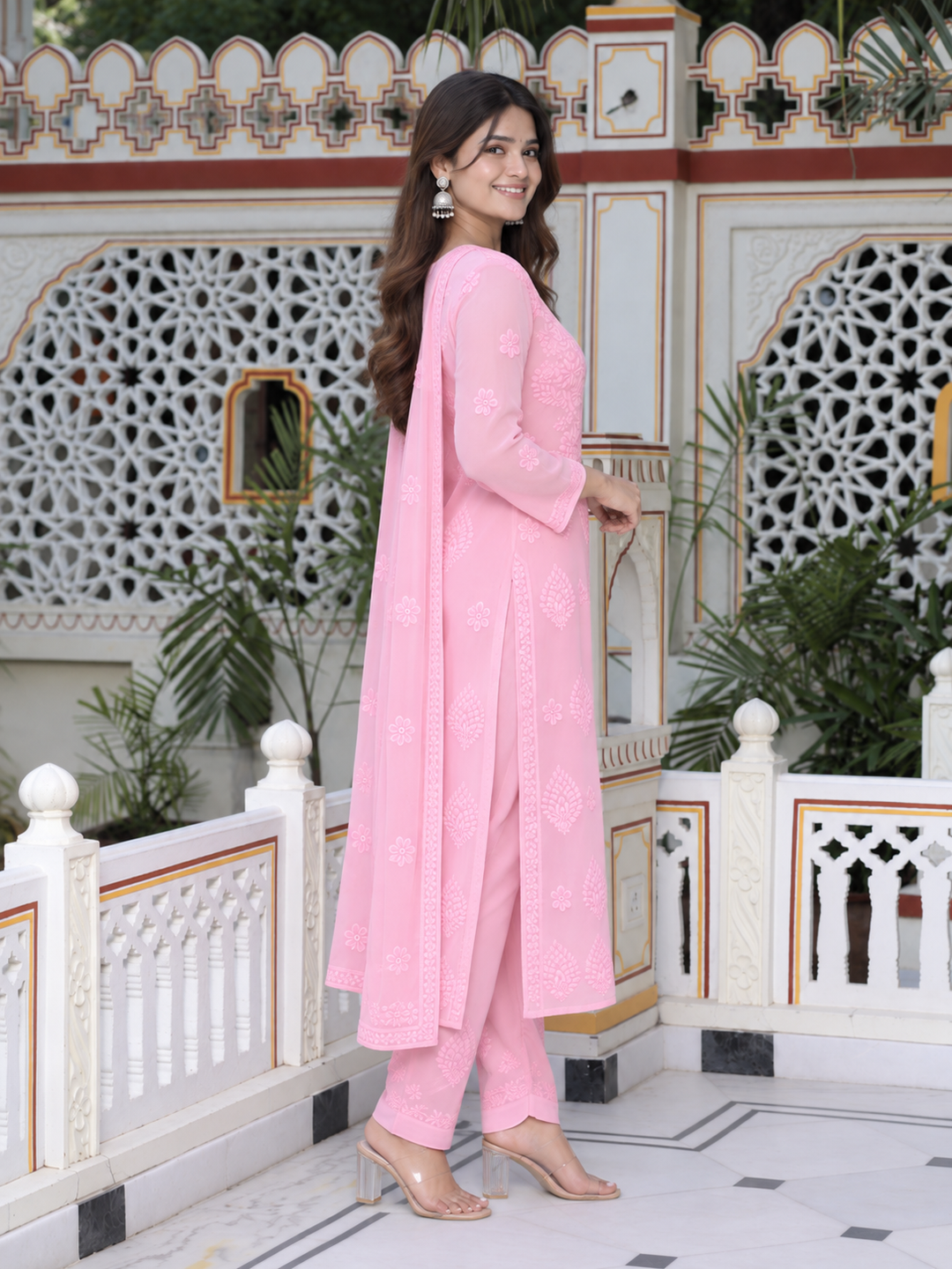 Haya Viscose Chikankari full set