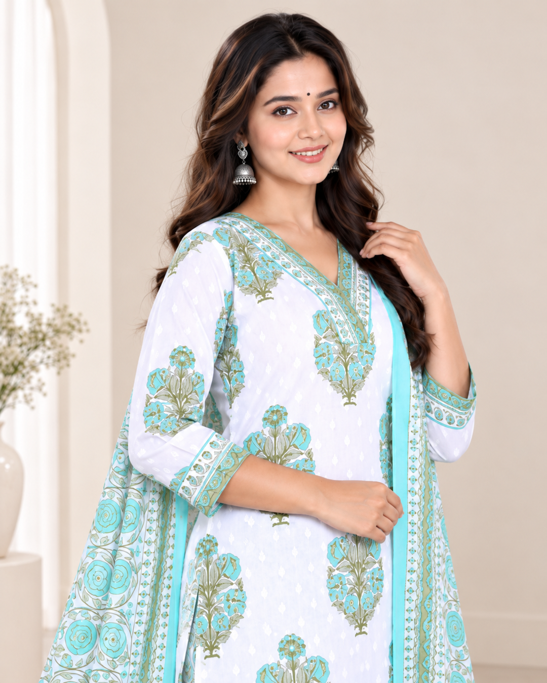 Aditi Cotton Printed Dupatta Set
