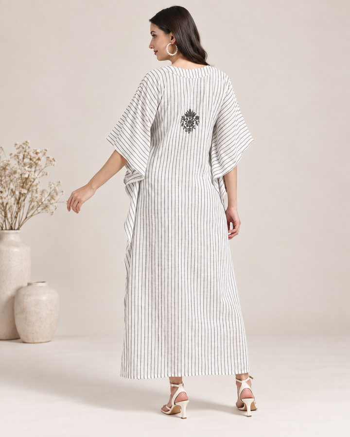 Cheryl Cotton Chikankari Kaftan