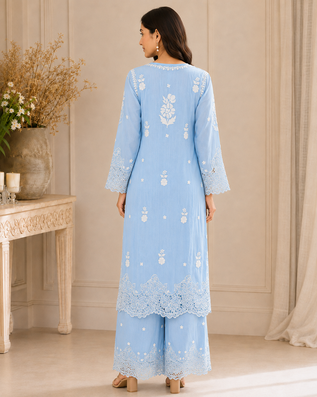 Rooh Muslin Chikankari Dress (Copy)
