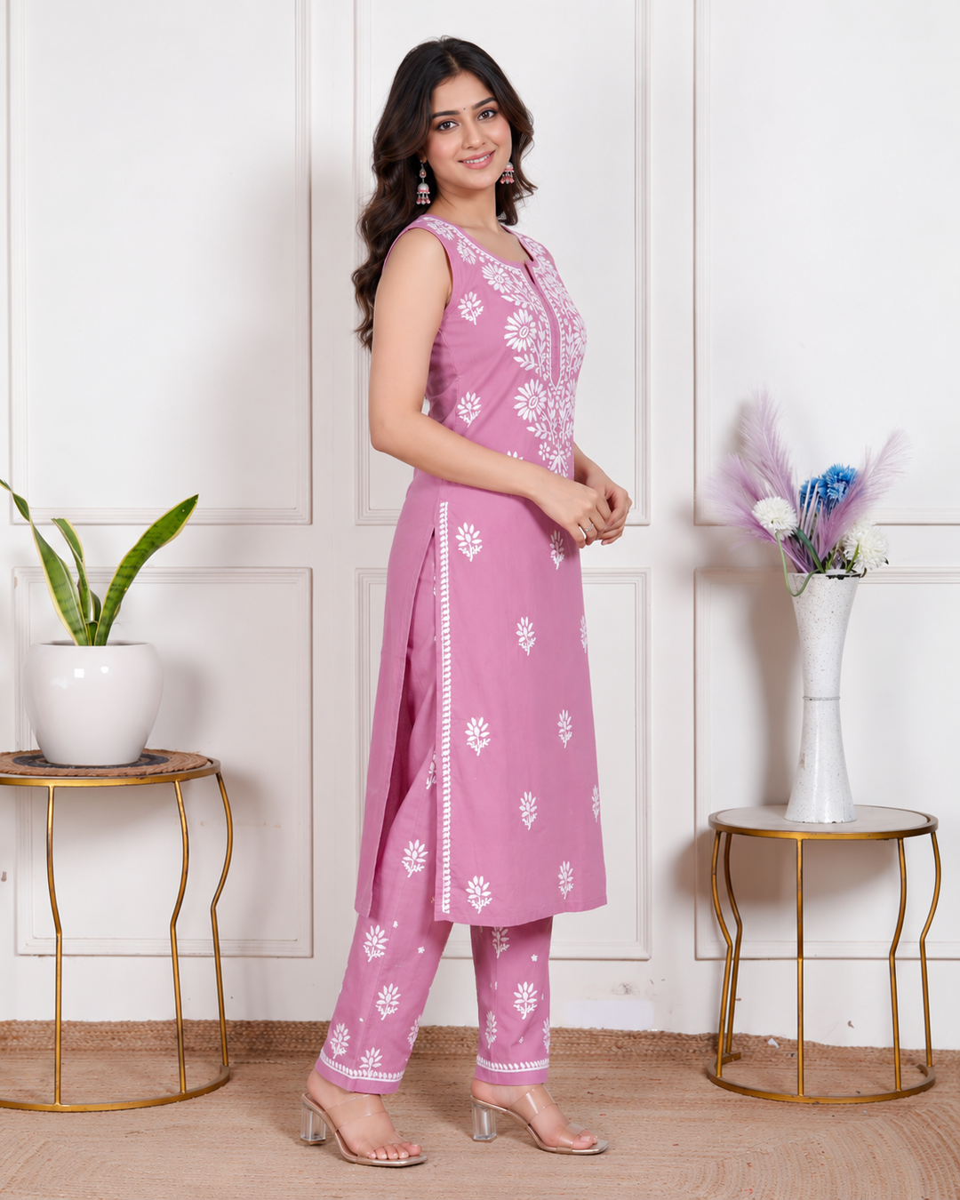 Sakina Cotton Chikankari Co-ord Set