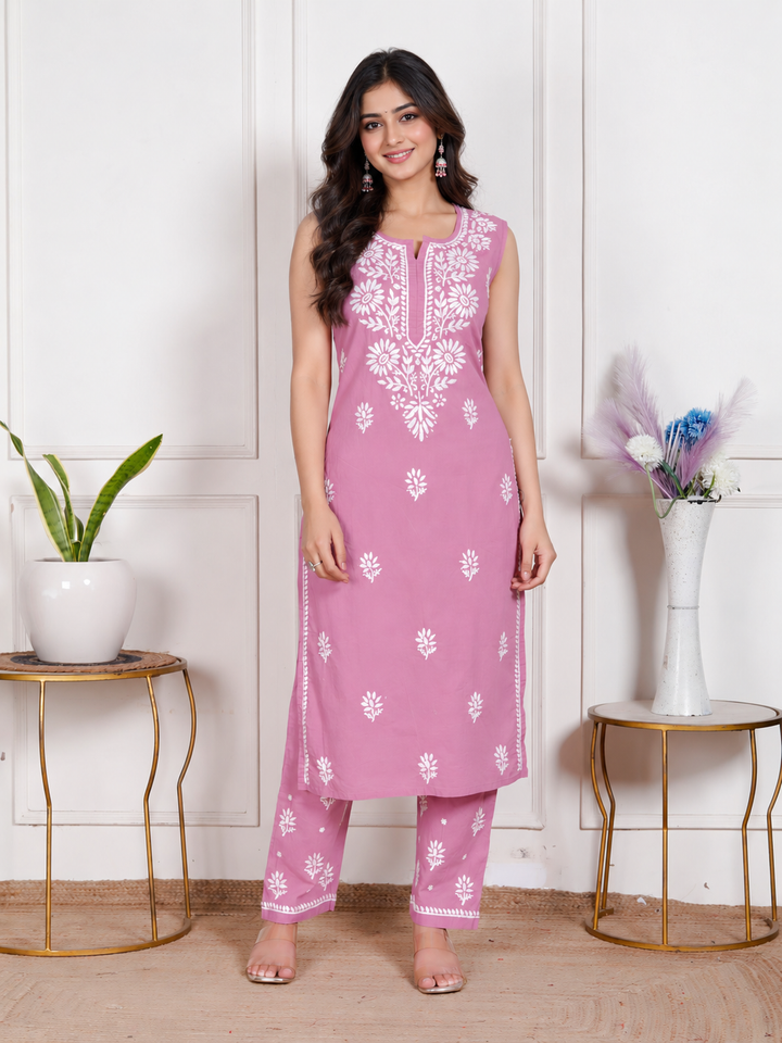 Sakina Cotton Chikankari Co-ord Set
