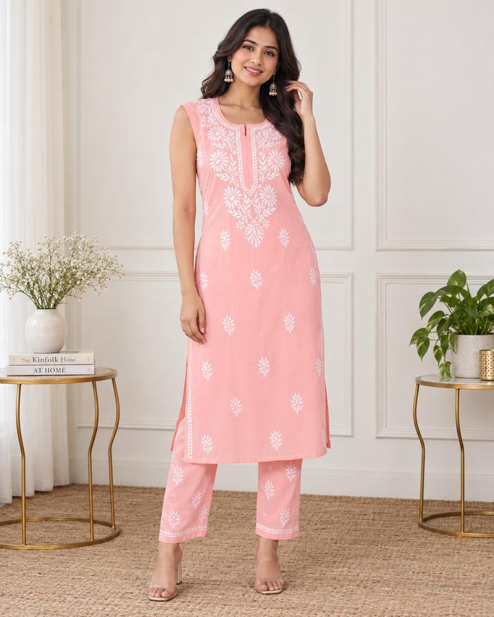 Sakina Cotton Chikankari Co-ord Set