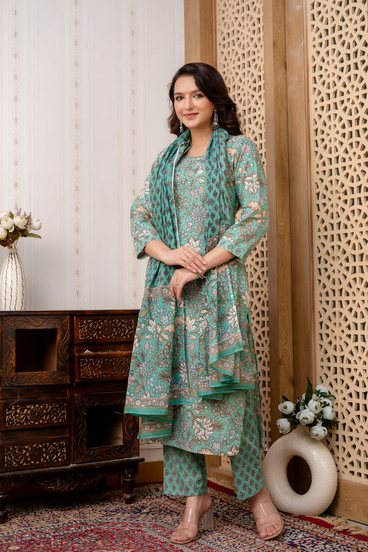 ANIKA COTTON PRINTED DUPATTA SET