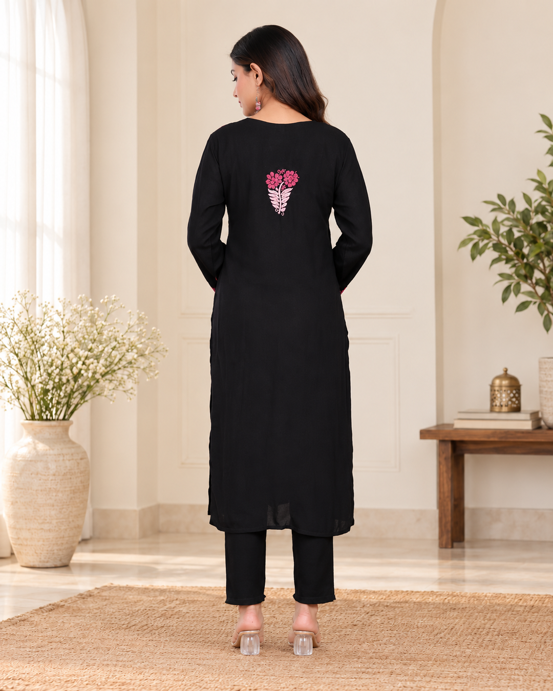 Roma Rayon Chikankari Long kurti