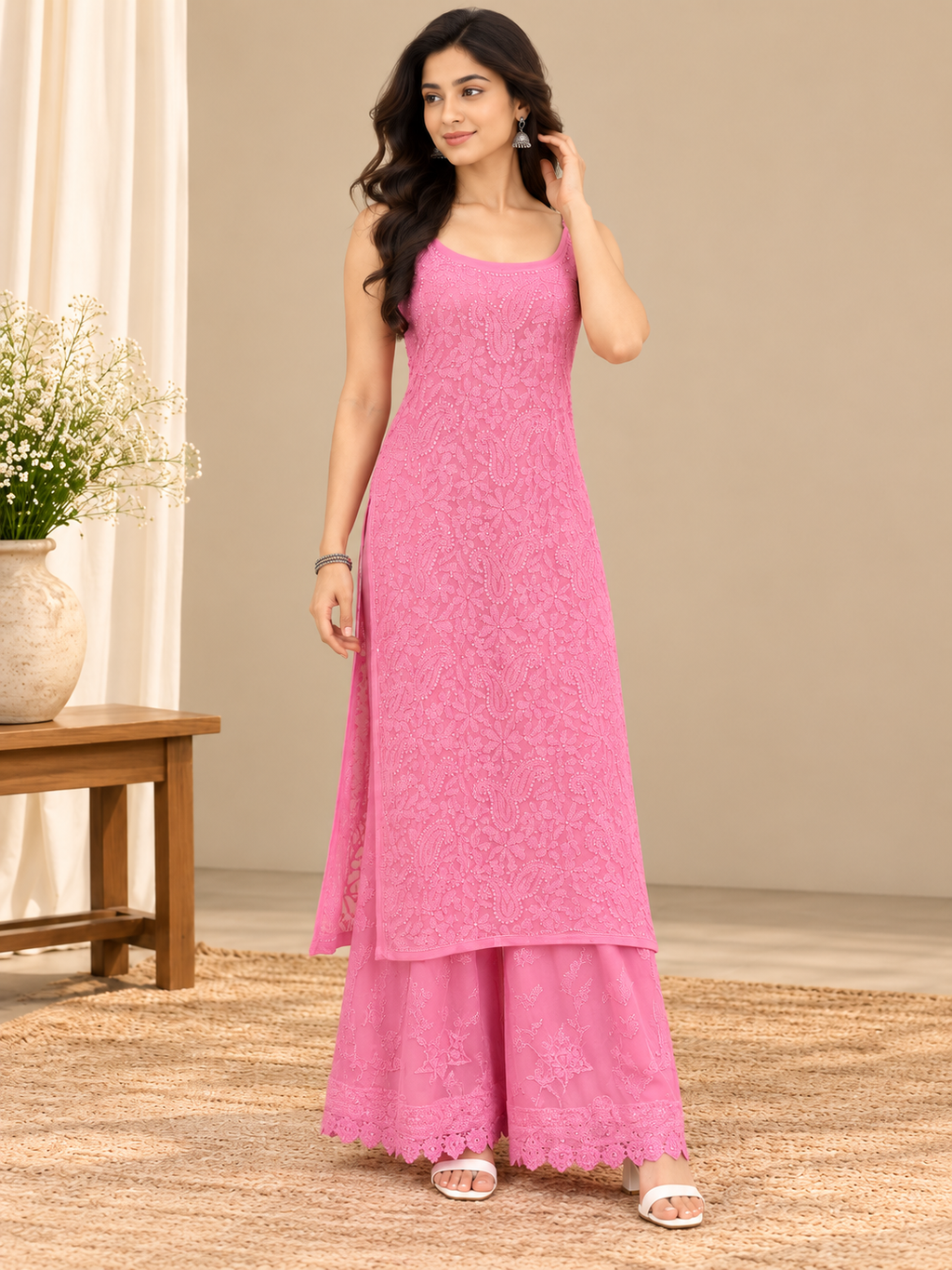 Mannat Georgette Spaghetti full dress